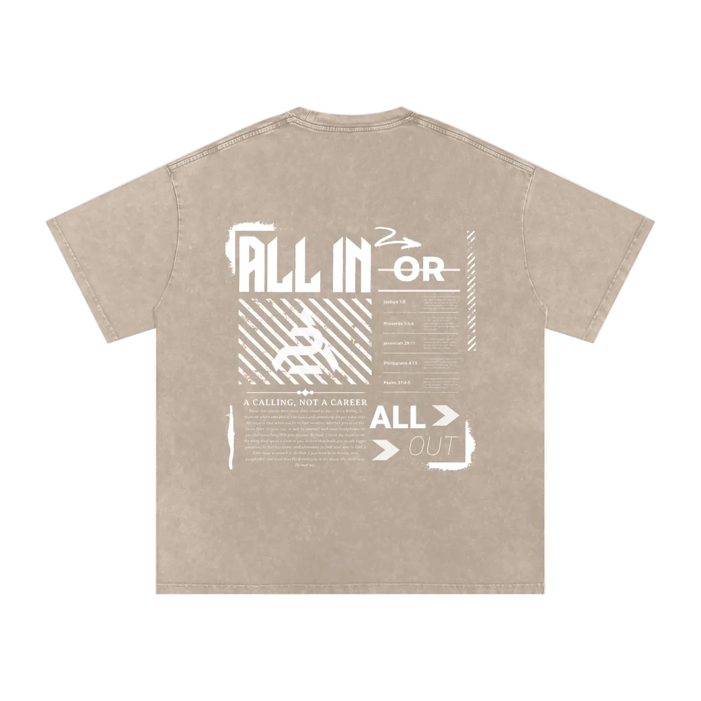 ALL IN Oversized Tee - Beige